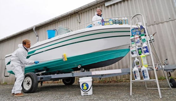 peinture sous marine de bateau